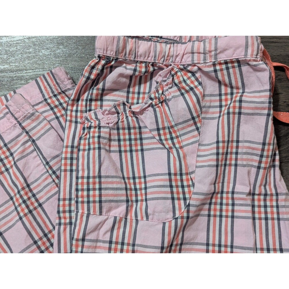 Victoria's Secret Pink Plaid Pajama PJ Pants Oversized Lightweight Large - Picture 8 of 9